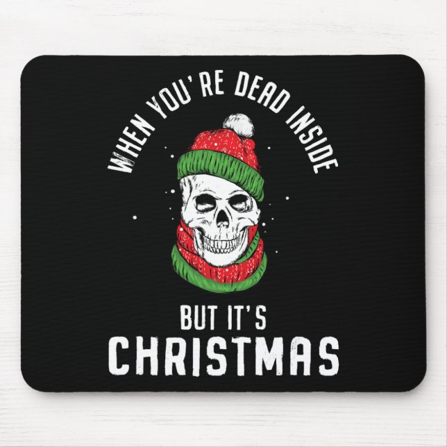 Mousepad Quando você é Morto, mas é Skeleto de Natal (Frente)