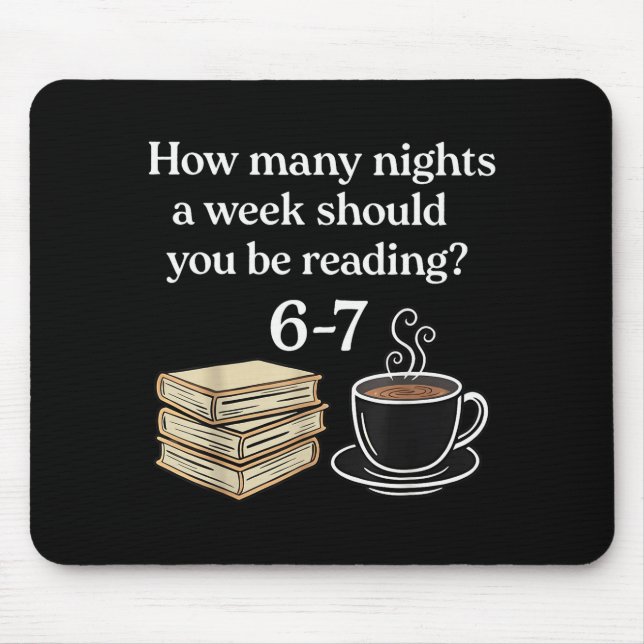 Mousepad Quantas Noites 6 7 Meme Divertido Amantes de Leitu (Frente)
