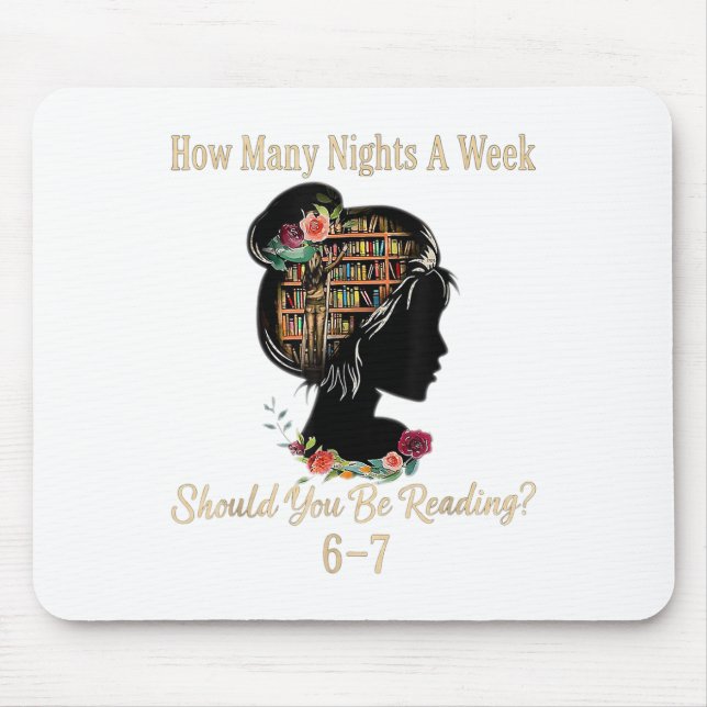 Mousepad Quantas Noites Lendo 67 Meme Divertido Seis Sete T (Frente)