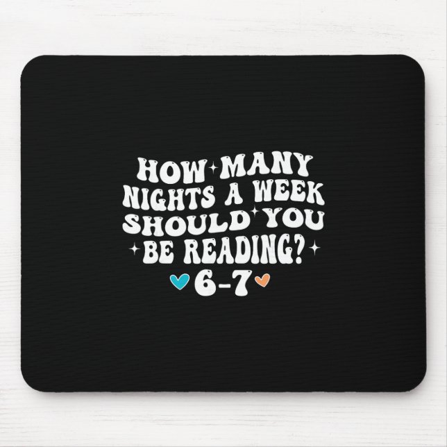 Mousepad Quantas Noites Lendo 67 Meme Engraçado Seis Sete T (Frente)