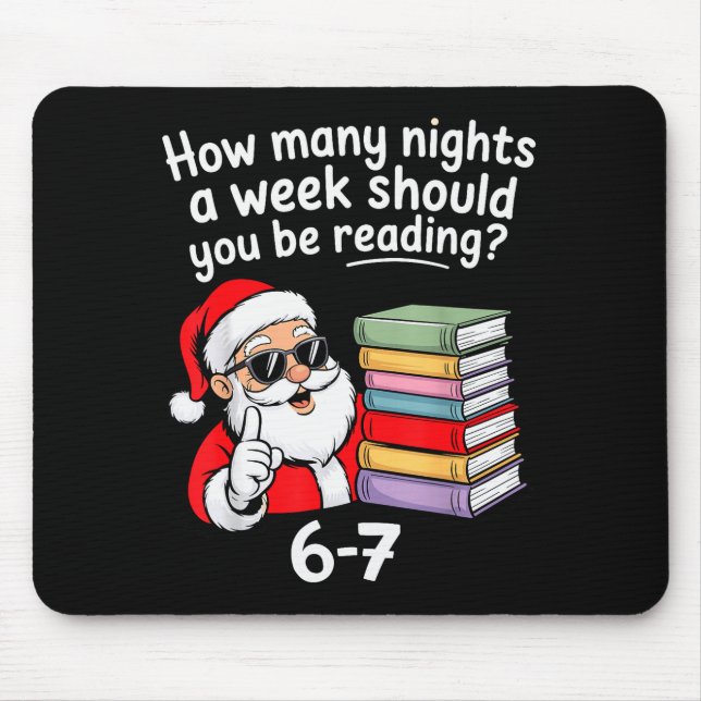 Mousepad Quantas Noites Lendo Professor 67 Natal Seis S (Frente)