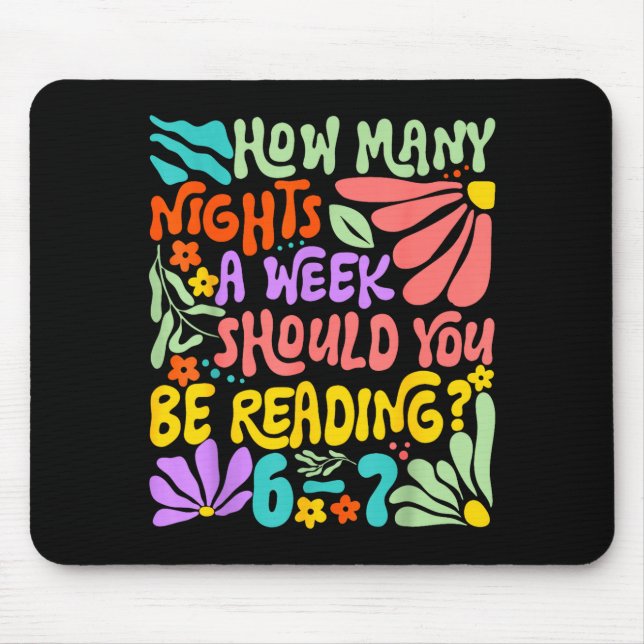 Mousepad Quantas Noites Por Semana Você Deve Ler 67 Me (Frente)