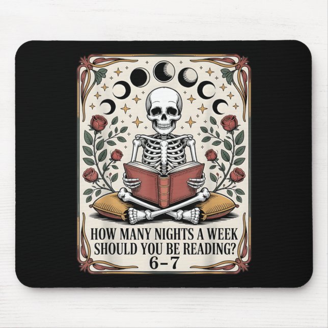 Mousepad Quantos Dias Lendo Meme 6 7 Amante de Livros Diver (Frente)