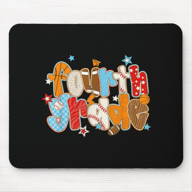 Mousepad Quarto Ano De Volta À Escola De Baseball Fo (Frente)