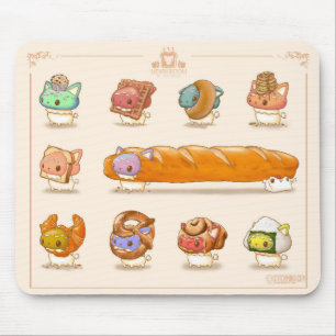 Mousepad Quarto de banho no bloco de pães