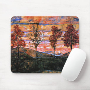 Mousepad Quatro Árvores, arte de Egon Schiele,