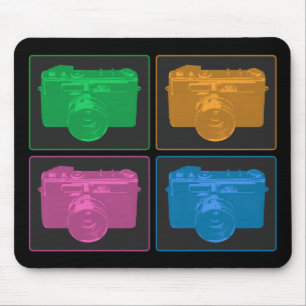 Mousepad Quatro câmeras do pop art