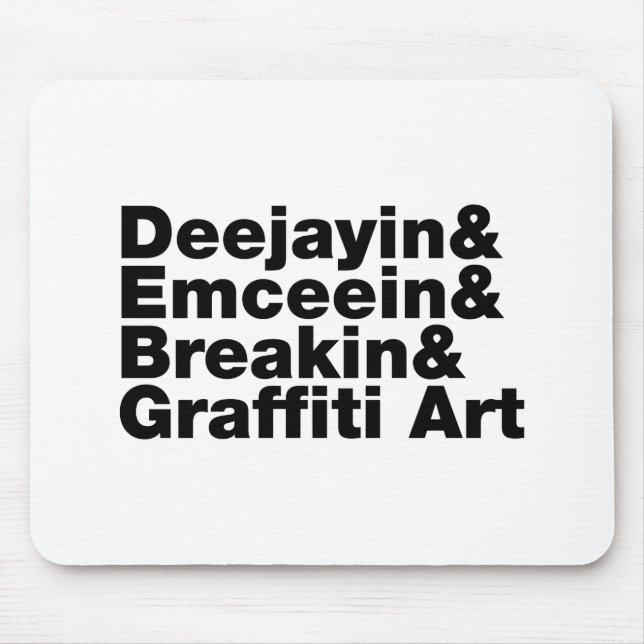 Mousepad Quatro Elementos de Hip Hop (Frente)