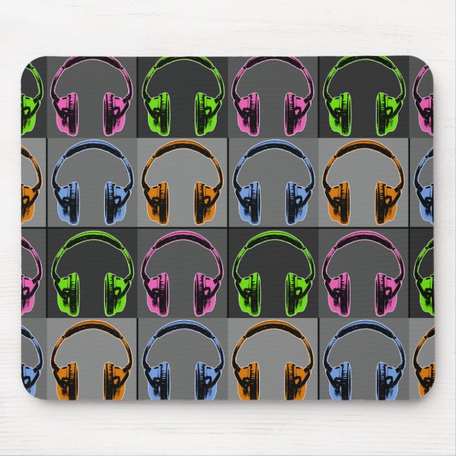 Mousepad Quatro Fones de ouvido Pop (Frente)