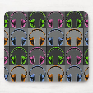 Mousepad Quatro Fones de Ouvido Pop Art