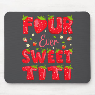 Mousepad Quatro para Sempre Doce Titi Morango Berry 4º Aniv