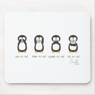 Mousepad quatro pinguins sábios