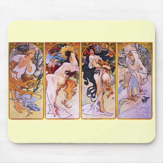 Mousepad Quatro Sasons Alfons Mucha (Frente)