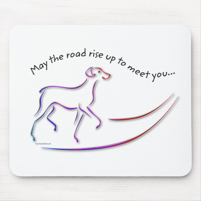 Mousepad Que a estrada suba com mouses pads de cães (Frente)