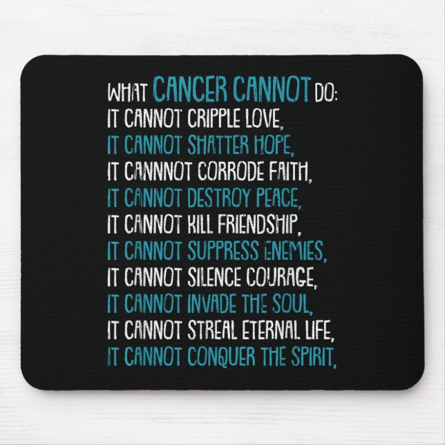 Mousepad Que Cancer Não Pode Fazer Neuralgia Trigeminal Awa (Frente)