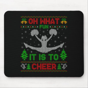 Mousepad Que Diversão É Torcer Natal Cheerleading Feio
