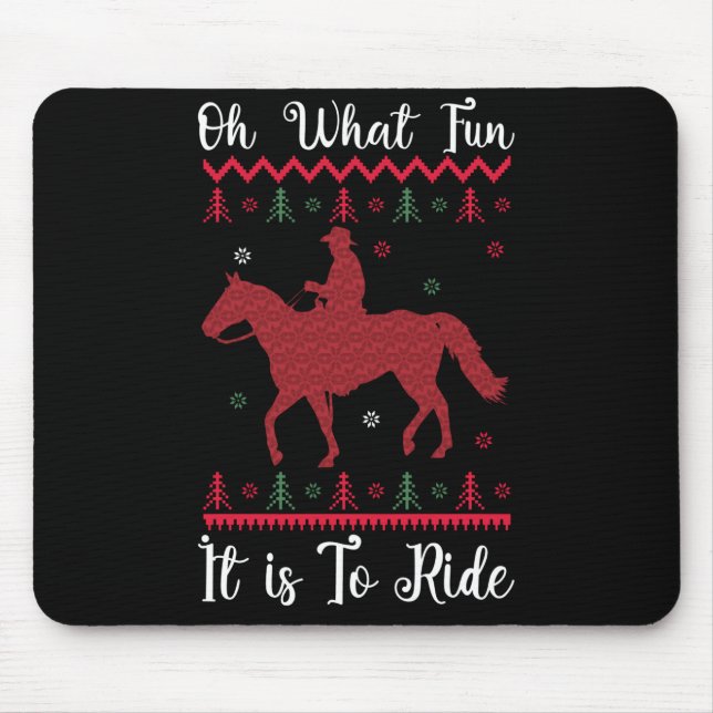 Mousepad Que Divertido É Viver O Natal Dos Cavalos (Frente)