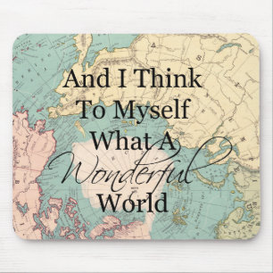 Mousepad Que mapa maravilhoso do rato do mundo - mapa do