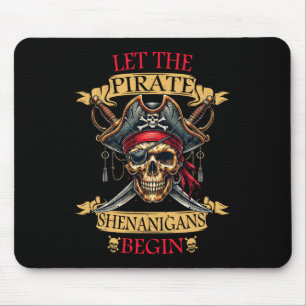 Mousepad Que Os Piratas Shenanigans Comecem O Crânio De Hal