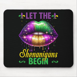 Mousepad Que Os Shenanigans Comecem A Mardi Gras Lábios Hom