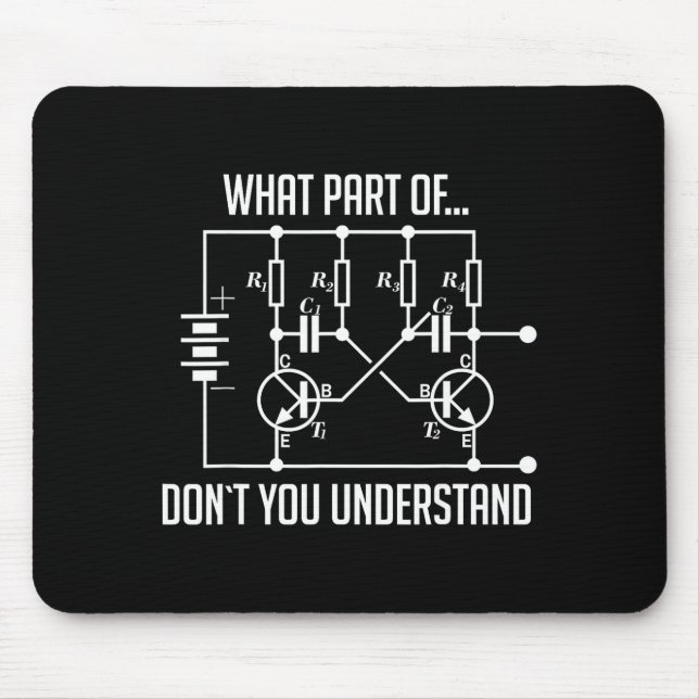 Mousepad Que Parte De Você Não Entende Presente Engenheiro  (Frente)
