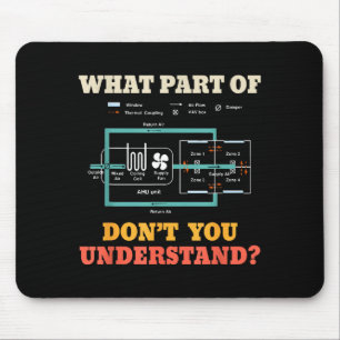 Mousepad Que Parte Você Não Entende Funilário de HVAC Engra