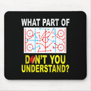 Mousepad Que Parte Você Não Entende_ Piada de Hóquei no Gel