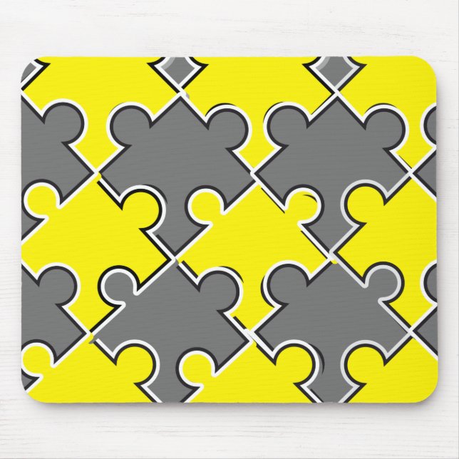 Mousepad Quebra-cabeça das peças cor do ano 2021 iluminante (Frente)