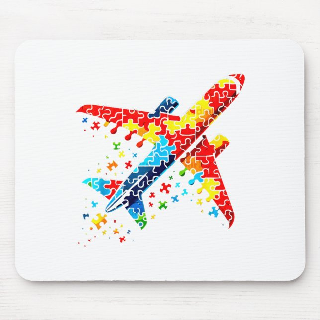 Mousepad Quebra-cabeça de Avião Horror Quebra-cabeça Crianç (Frente)