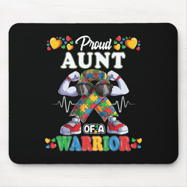 Mousepad Quebra-cabeça De Fita Autista Tia Da Consciência D (Frente)
