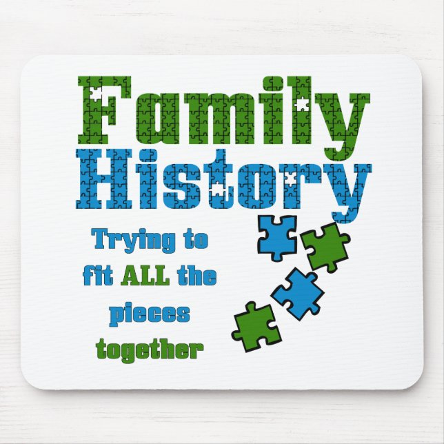 Mousepad Quebra-cabeça de Histórico da Família (Frente)