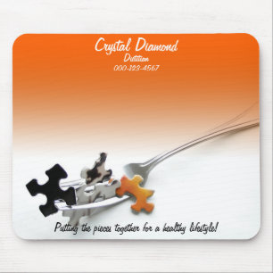 Mousepad Quebra-cabeça de Saúde Conceito Laranja Ombre Mode