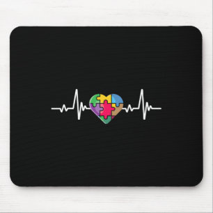 Mousepad Quebra-cabeça do Coração Autismo Autista de Pulsaç