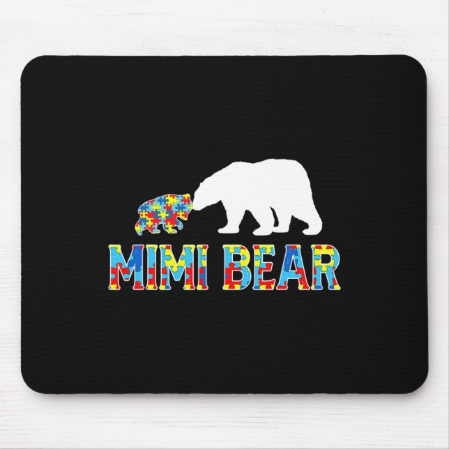 Mousepad Quebra-cabeça do Urso Mimi de Conscientização do A (Frente)