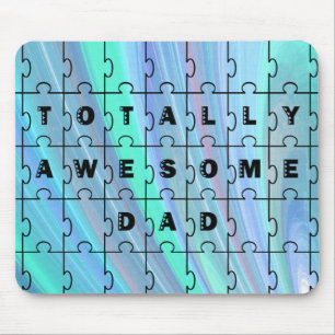 Mousepad Quebra-cabeça Pai Azul Totalmente Incrível