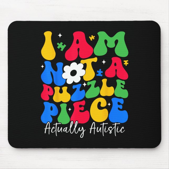 Mousepad Quebra-cabeça Piece Autismo Sensibilização Inclina (Frente)