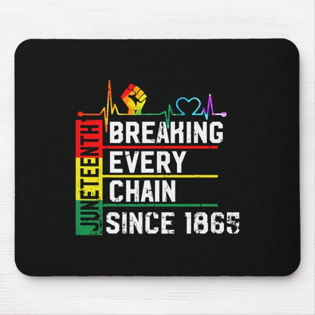 Mousepad Quebrando Todas as Correntes Desde 1865 Junzeenth  (Frente)