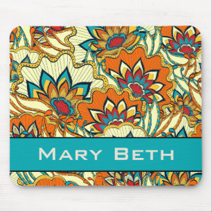 Mousepad Queda Colorida Floral Personalizada