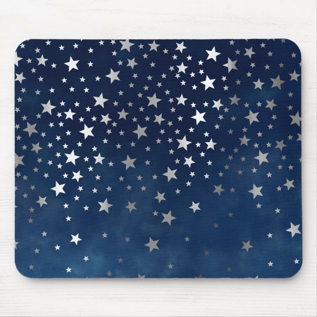 Mousepad Queda de estrelas de prata Celestial (Frente)