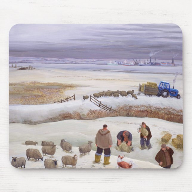 Mousepad Queda de neve do inverno (Frente)