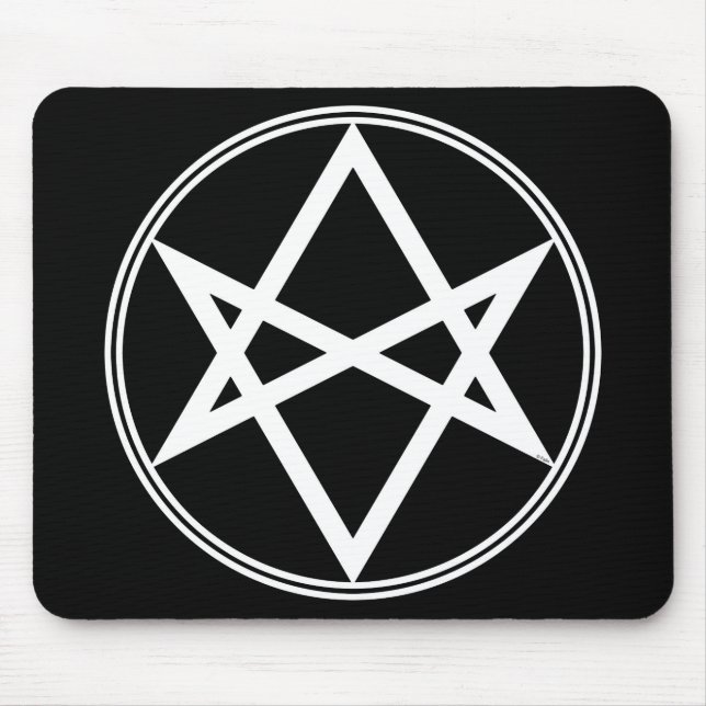Mousepad Queda do Unicursal Hexagrama Branco (Frente)