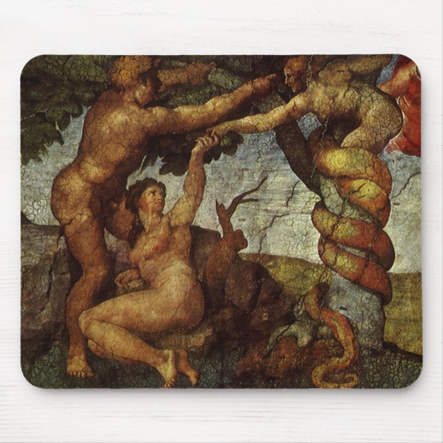 Mousepad Queda e expulsão de Michelangelo, Jardim do Éden (Frente)