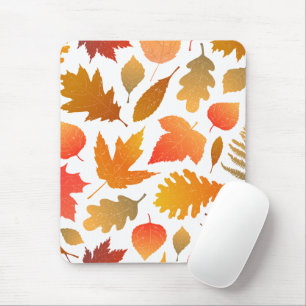 Mousepad Queda pelo outono - Padrão Folha de Cozy