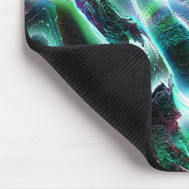 Mousepad Quedas de água digitais e florestas tropicais escu (Canto)