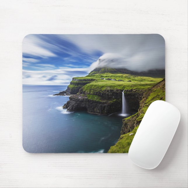 Mousepad Quedas | Ilhas Faroé, Dinamarca (Com mouse)