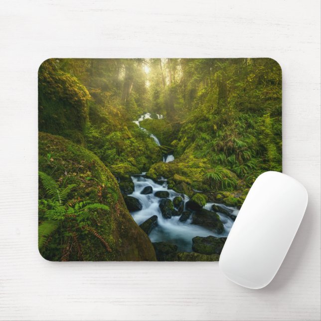Mousepad Quedas | Parque Nacional da Olimpiadas, Washington (Com mouse)