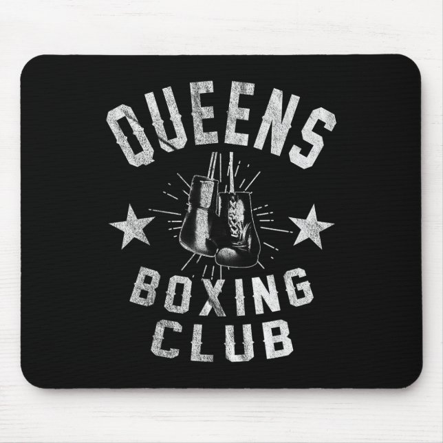 Mousepad Queens Boxing Club - Boxer em Vintage (Frente)