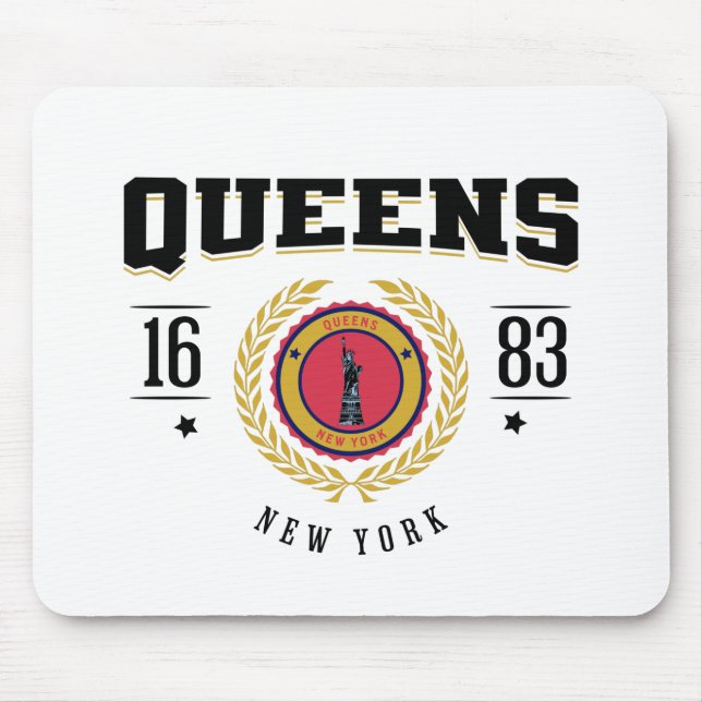 Mousepad Queens New York 1683 Black (Frente)