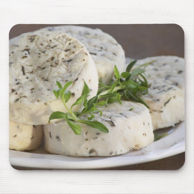 Mousepad Queijo de cabra francês - chevre - com ervas em um (Frente)