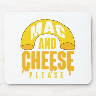 Mousepad Queijo de macarrão amarelo para crianças Mac e que